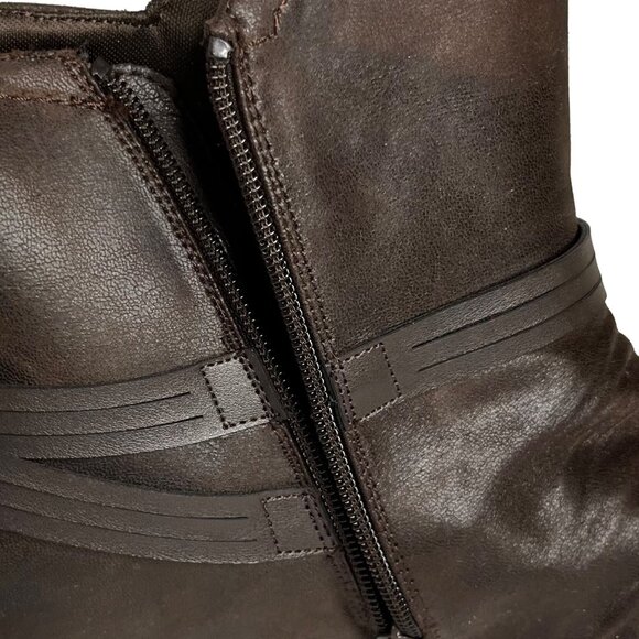 Bass Willow Boots Booties Womens 10 M Brown Side Zipper - Picture 5 of 10